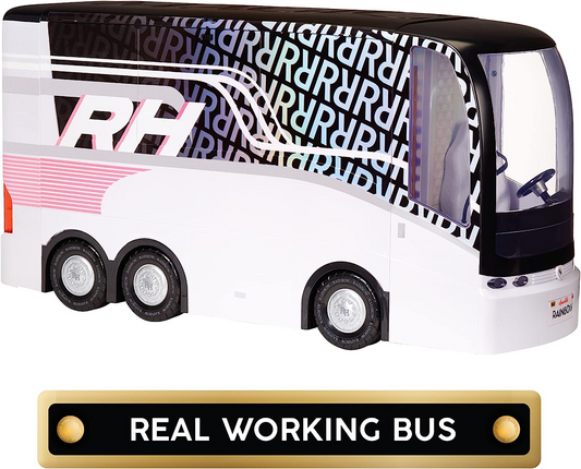 Rainbow High Rainbow Vision World Tour Bus & Stage 4 em 1 Light Up Deluxe Playset - Inclui equipamento de DJ, holofotes de trabalho, penteadeira, acessórios e baterias - para crianças e colecionadores com mais de 6 anos