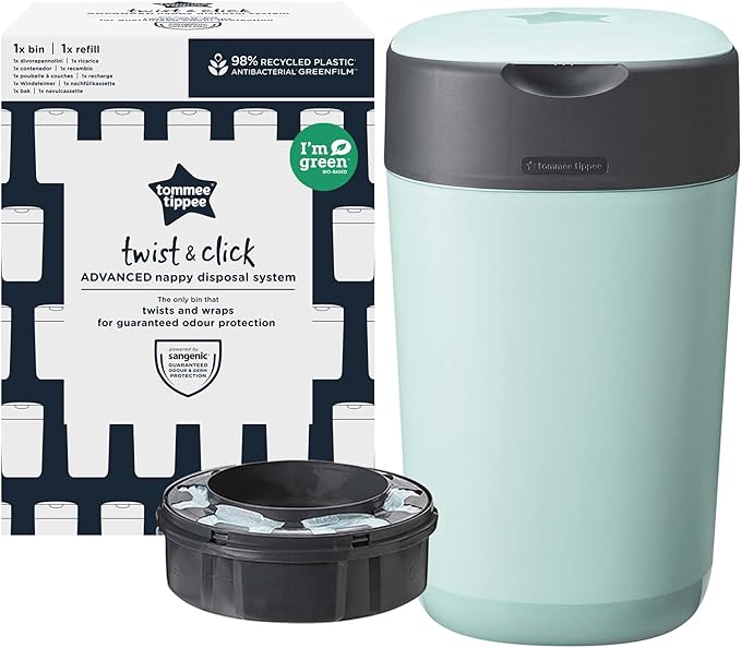 Tommee Tippee Sangenic Twist and Click Lixeira Elimina Odores e Germes - Verde