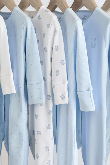 |BabyBoy| Pacote De 7 Pijamas Blue Baby Bear (0-2 anos)