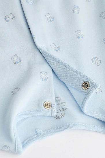 |BabyBoy| Pacote De 7 Pijamas Blue Baby Bear (0-2 anos)