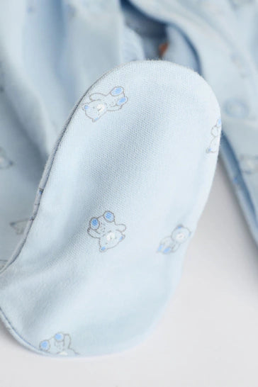 |BabyBoy| Pacote De 7 Pijamas Blue Baby Bear (0-2 anos)