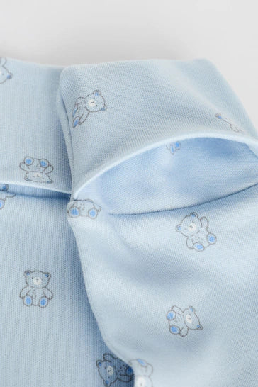 |BabyBoy| Pacote De 7 Pijamas Blue Baby Bear (0-2 anos)