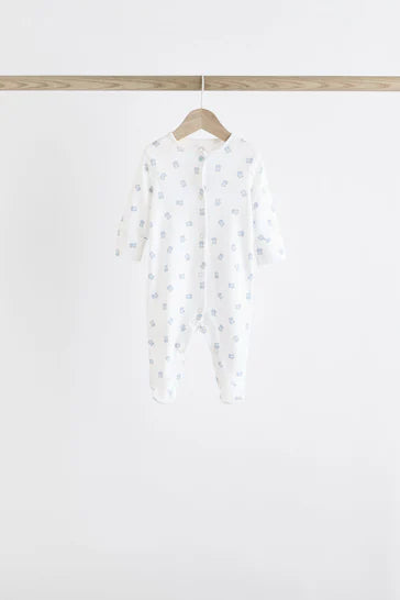 |BabyBoy| Pacote De 7 Pijamas Blue Baby Bear (0-2 anos)