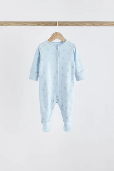 |BabyBoy| Pacote De 4 Pijamas Blue Baby Bear (0-2 anos)