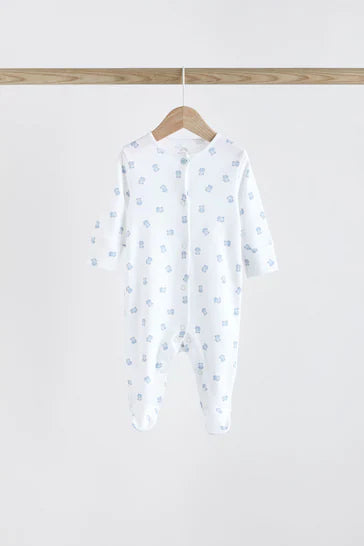 |BabyBoy| Pacote De 4 Pijamas Blue Baby Bear (0-2 anos)