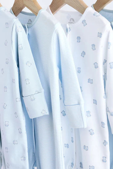 |BabyBoy| Pacote De 4 Pijamas Blue Baby Bear (0-2 anos)