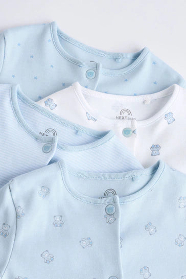 |BabyBoy| Pacote De 4 Pijamas Blue Baby Bear (0-2 anos)