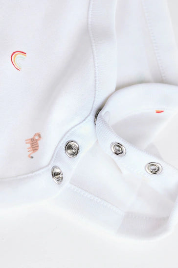 |BabyBoy| Body Branco Manga Curta Para Bebê Pacote Com 7