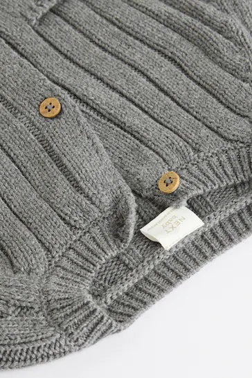 |BabyBoy| Cardigã Tricotado Para Bebê 100% Algodão - Grey Little Man (0 meses a 2 anos)
