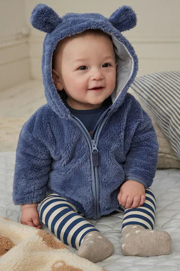 |BabyBoy| Jaqueta De Lã Aconchegante Para Bebê - Azul Marinho (0 meses a 2 anos)