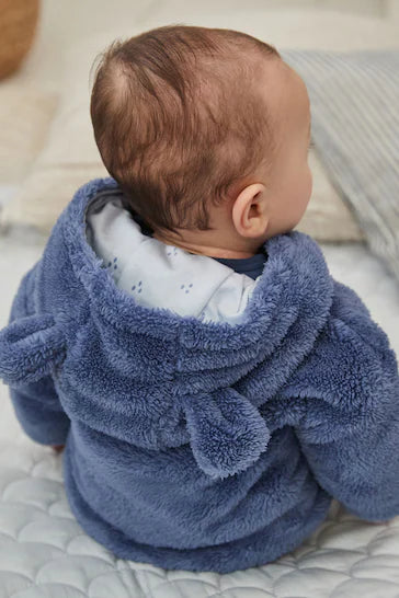 |BabyBoy| Jaqueta De Lã Aconchegante Para Bebê - Azul Marinho (0 meses a 2 anos)