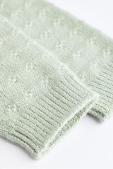 |BabyGirl| Cardigã Tricotado Para Bebê - Fada Verde Sálvia Bordada (0 meses a 3 anos)