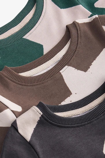 |Boy| Pacote De 3 Pijamas Snuggle – Estrelas Verdes/Cru/Marrom (9 meses a 10 anos)