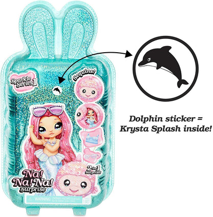 Na Na Na Surprise 2-in-1 Fashion - Boneca e bolsa de pom brilhante KRYSTA SPLASH