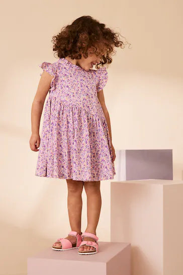 |Girl| Vestido Assimétrico Roxo Lilás (3 meses a 7 anos)