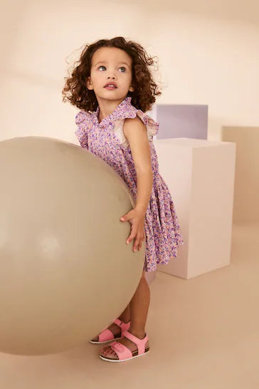 |Girl| Vestido Assimétrico Roxo Lilás (3 meses a 7 anos)
