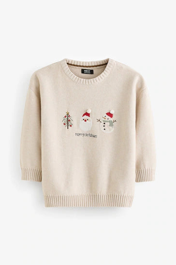 |Boy| Suéter De Gola Redonda De Natal - Personagens Neutros (3 meses a 7 anos)