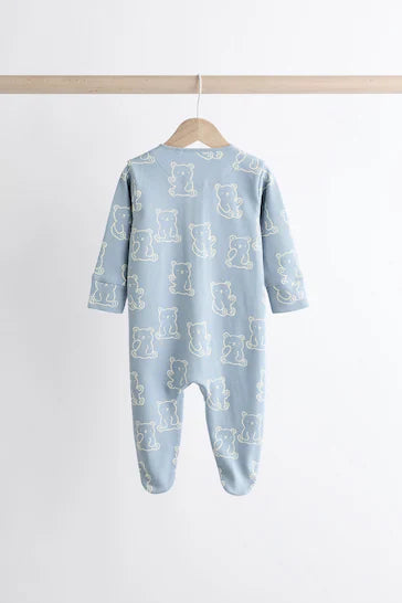 |BabyBoy| Pacote De 3 Macacões Para Bebê Azul (0-2 anos)