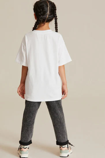 |Girl| Camiseta Com Licença De Artista - Keith Haring White (3 a 16 anos)