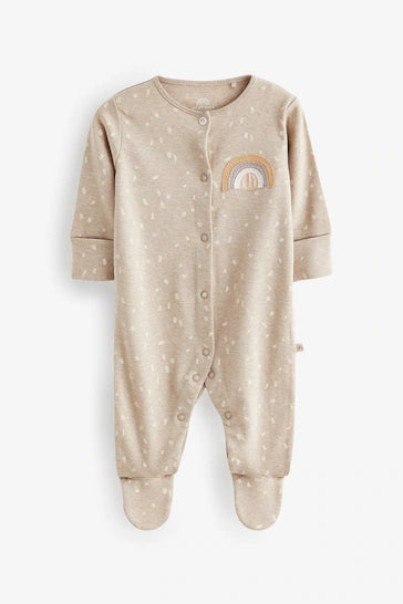 |BabyBoy| Pacote De 5 Pijamas De Algodão Para Bebê - Neutral Hot Air Ballooon (0-2 anos)