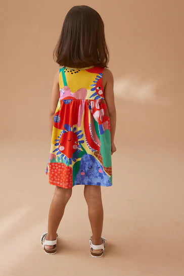|Girl| Vestido De Jersey Sem Mangas - Multicolorido (3 meses a 7 anos)