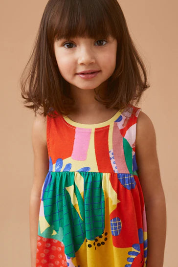 |Girl| Vestido De Jersey Sem Mangas - Multicolorido (3 meses a 7 anos)