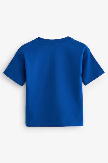 |Boy| Camiseta Simples De Manga Curta - Cobalt Blue (3 meses a 7 anos)