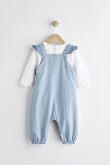 |BabyGirl| Conjunto De Macacão e Body Para Bebê - Blue Character (0 meses a 3 anos)