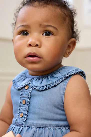 |BabyGirl| Macacão Jeans Para Bebê (0 meses a 2 anos)