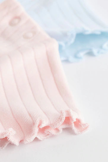 |BabyGirl| Pacote De 2 Vestidos De Jersey Para Bebê - Rosa e Azul (0 meses a 3 anos)