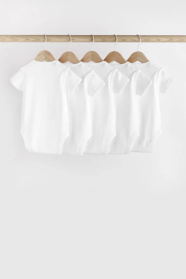 |BabyBoy| Conjunto De 5 Coletes Para Bebê Com Costela Branca
