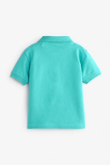 |Boy| Camisa Pólo De Manga Curta Toda Bordada - Blue (3 meses a 7 anos)