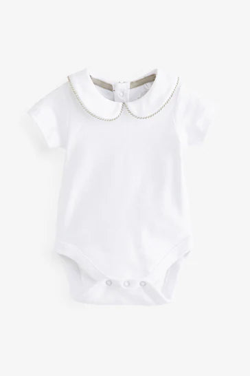 |BabyBoy| Conjunto De Macacão, Body e Meias Smart Cinza/Branco Para Bebê (0 meses a 2 anos)