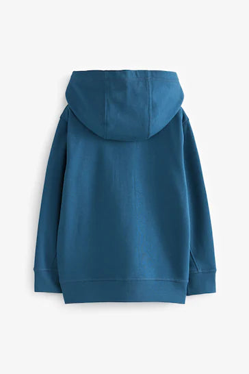 |Boy| Moletom Básico Com Zíper - Mid Blue (3 a 16 anos)