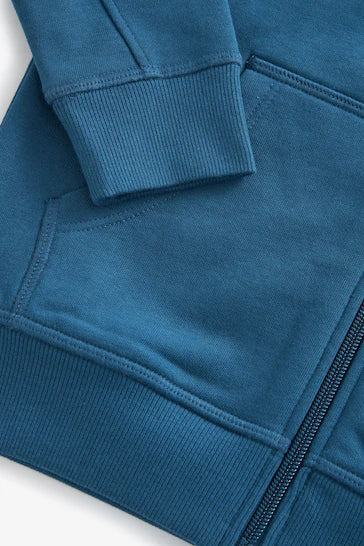 |Boy| Moletom Básico Com Zíper - Mid Blue (3 a 16 anos)