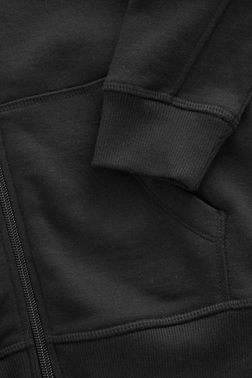 |Boy| Moletom Básico Com Zíper - Black (3 a 16 anos)