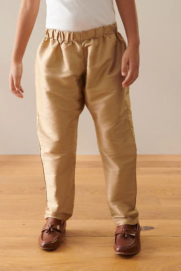 |Boy| Calça Kurta Dourada - Gold (3 meses a 16 anos)