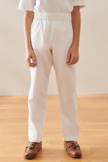 |Boy| Calça Kurta Branca (3 meses a 16 anos)