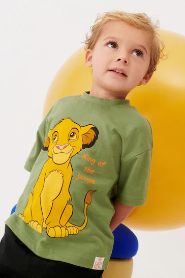 |Niño| Camiseta Simba El Rey León Verde Manga Corta (6 meses a 8 años)