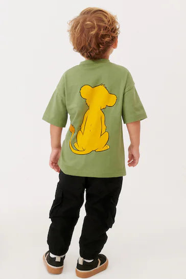 |Boy| Camiseta Verde De Manga Curta Simba Lion King (6 meses a 8 anos)