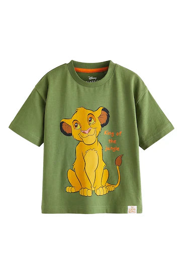 |Niño| Camiseta Simba El Rey León Verde Manga Corta (6 meses a 8 años)