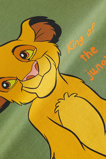 |Niño| Camiseta Simba El Rey León Verde Manga Corta (6 meses a 8 años)