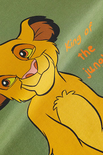 |Boy| Camiseta Verde De Manga Curta Simba Lion King (6 meses a 8 anos)