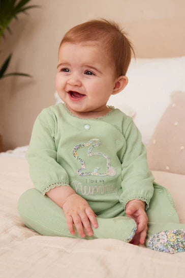 |BabyGirl| Fato De Dormir Familiar - Sage Green Mummy (0-2 anos)