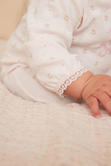 |BabyGirl| Fato De Dormir Para Bebê Irmãzinha Rosa (0-18 meses)