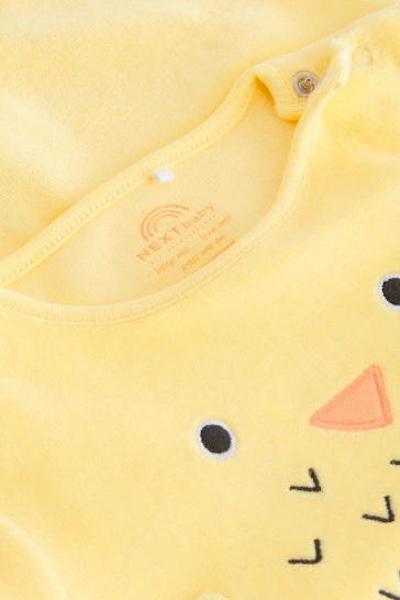 |BabyGirl| Macacão De Bebê Amarelo Novidade Pintinho (0-2 anos)