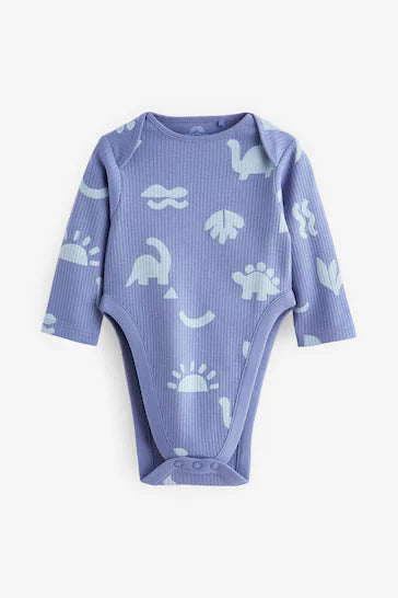 |Bebé| Azul - Pack de 3 monos de manga larga para bebé con displasia de cadera