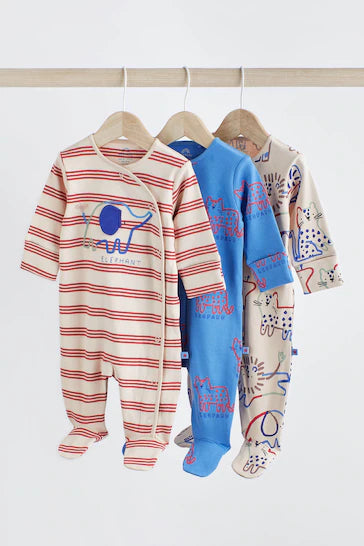 |BabyBoy| Pacote De 3 Pijamas Para Bebê - Personagem Vermelho (0-2 anos)