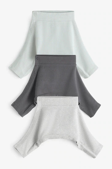 |Bebé| Pack de 3 mamelucos azules con displasia de cadera (0 - 3 años)