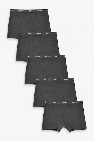 |BigGirl| Pacote de 5 shorts cinza carvão (2 a 16 anos)